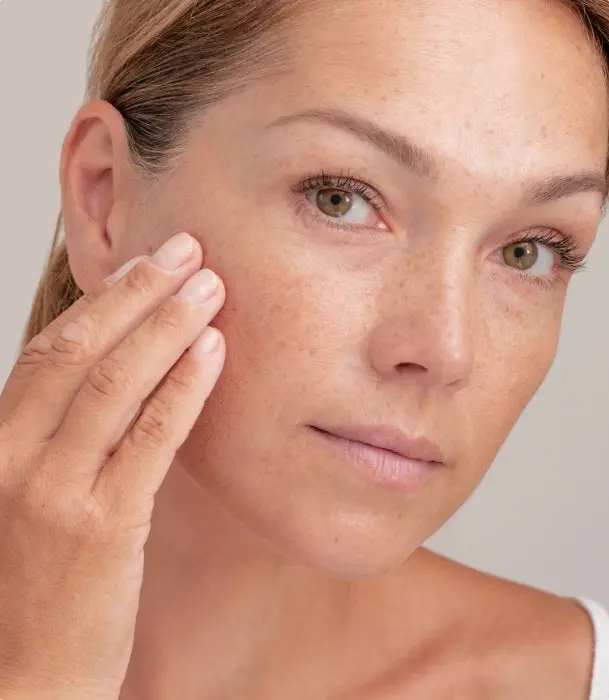 Close-up of skin affected by pigmentation